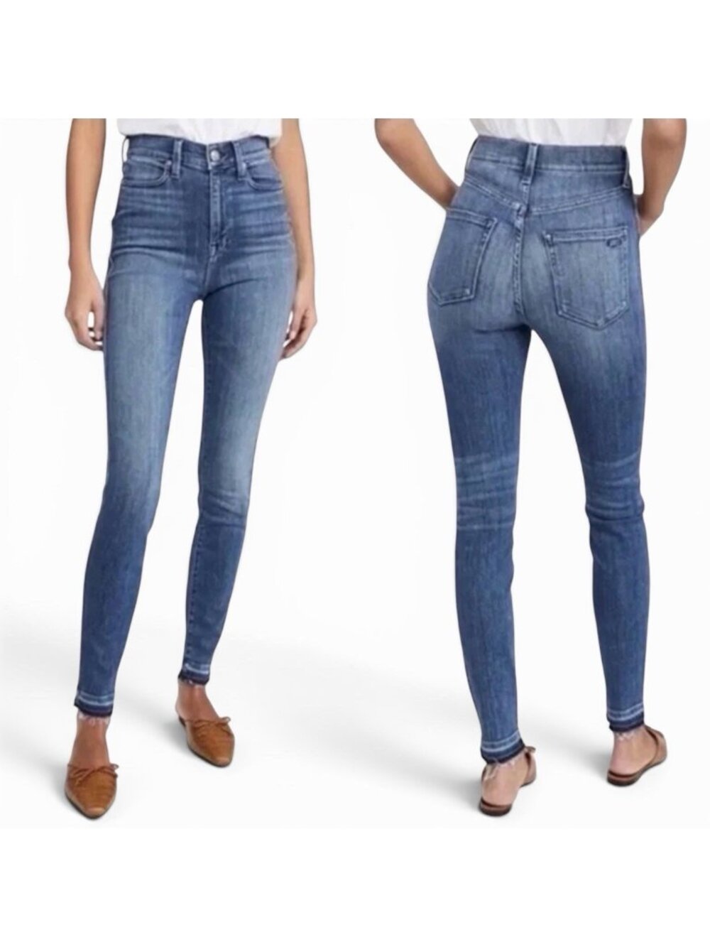 AYR All Year Round The Riser High Rise Ankle Skinny Jeans Size 27 Released Hems